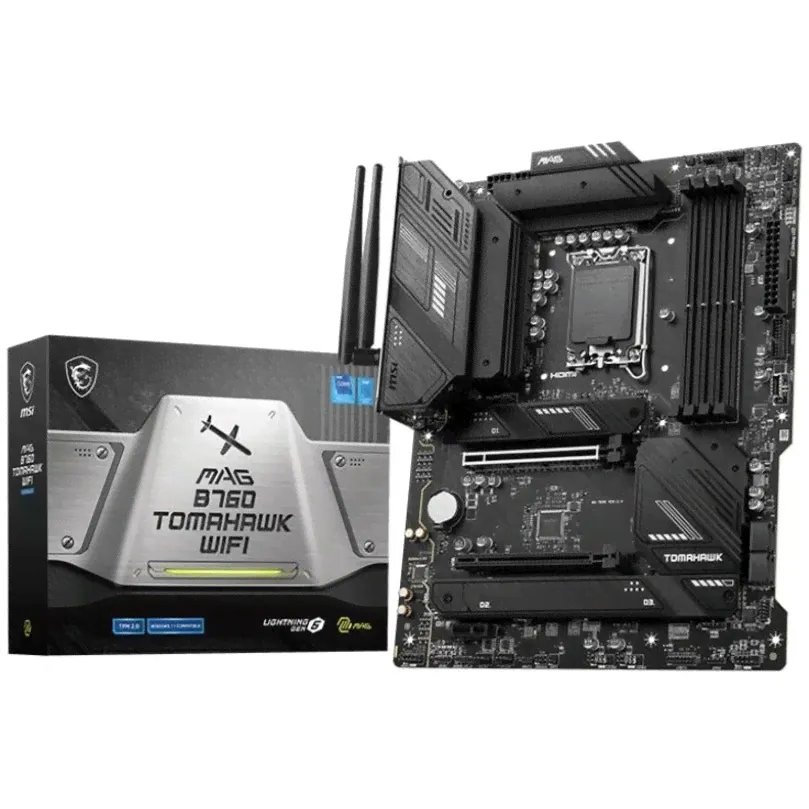 MSI B760TAMAWIFI MAG B760 TOMAHAWK WIFI Gaming Desktop Motherboard - Intel B760 Chipset, LGA-1700, ATX