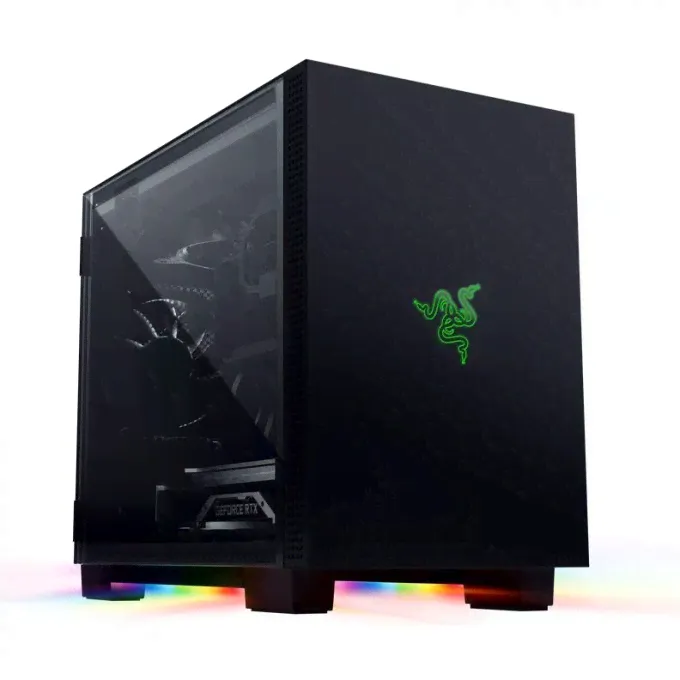 Корпус ПК RAZER Tomahawk M1 (M1/Mini-ITX/Aluminum/Tempered Glass/Desktop Chassis) RC21-01400100-R3M1-0
